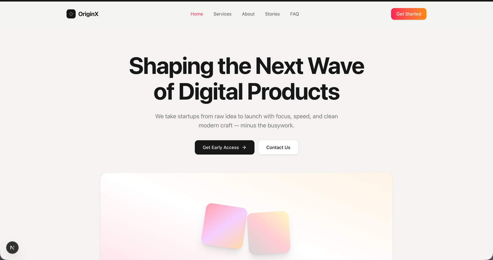 OriginX website